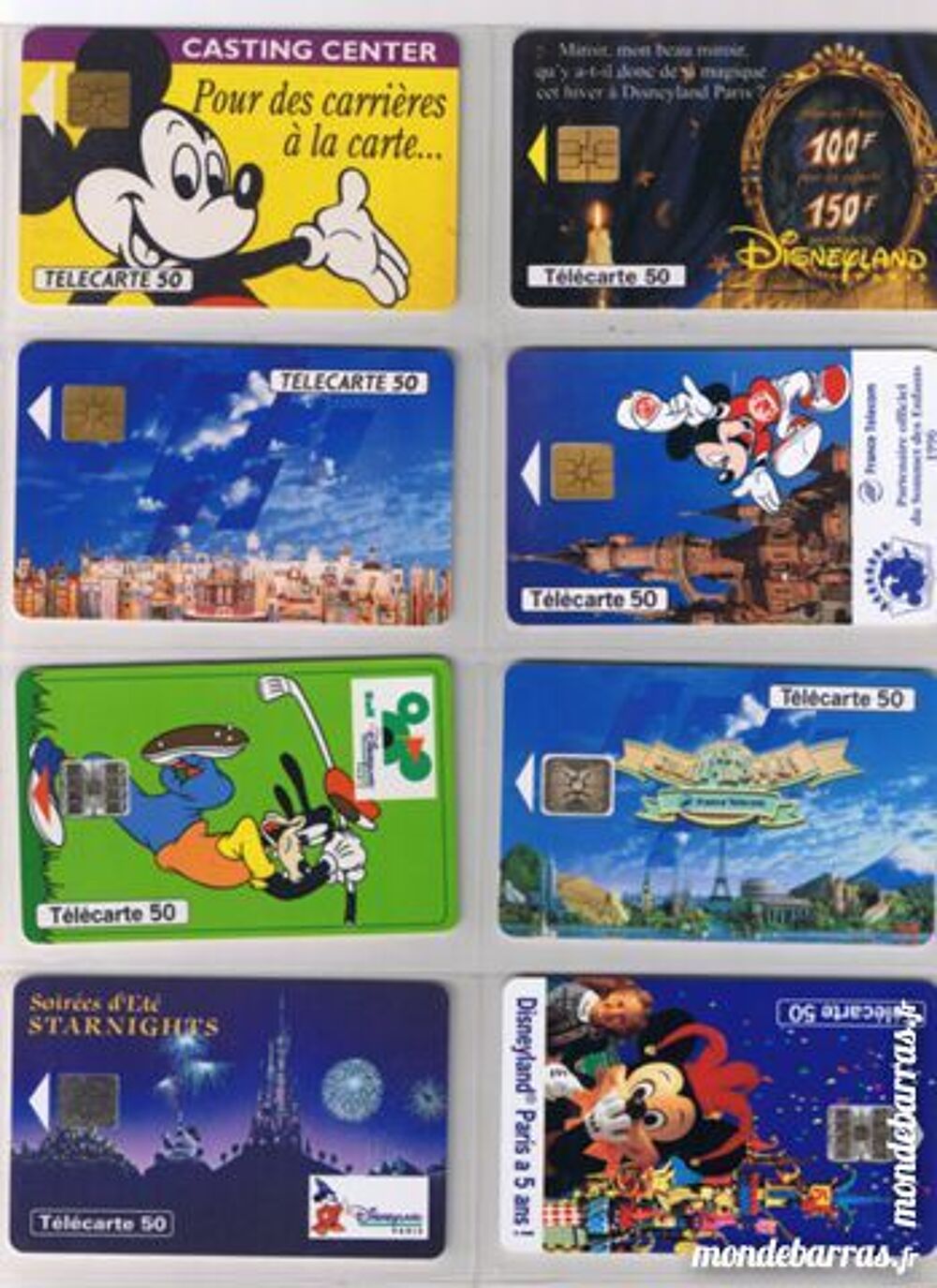 "Telecartes "" disneyland paris "" differentes." 