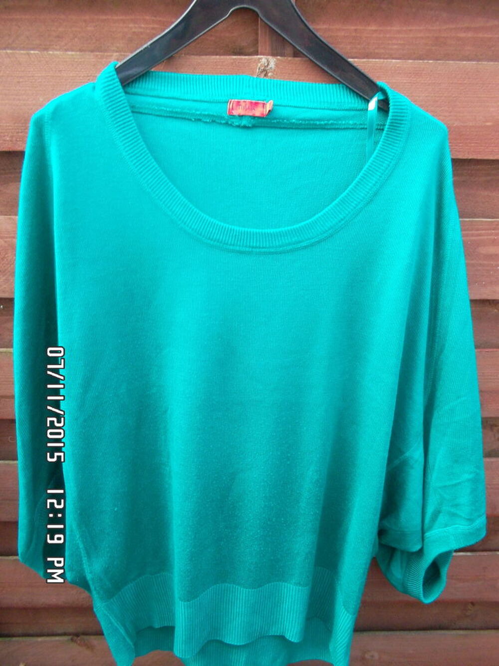 PULL VERT*JUSTE 3E*KIKI60230 Vêtements