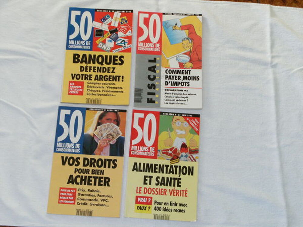 MAGAZINE LIVRE REVUE VINTAGE 50 MILLIONS de CONSOMMATEURS Livres et BD