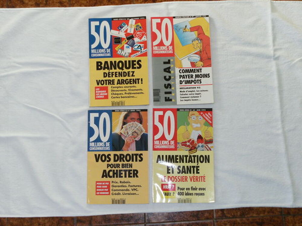 MAGAZINE LIVRE REVUE VINTAGE 50 MILLIONS de CONSOMMATEURS Livres et BD
