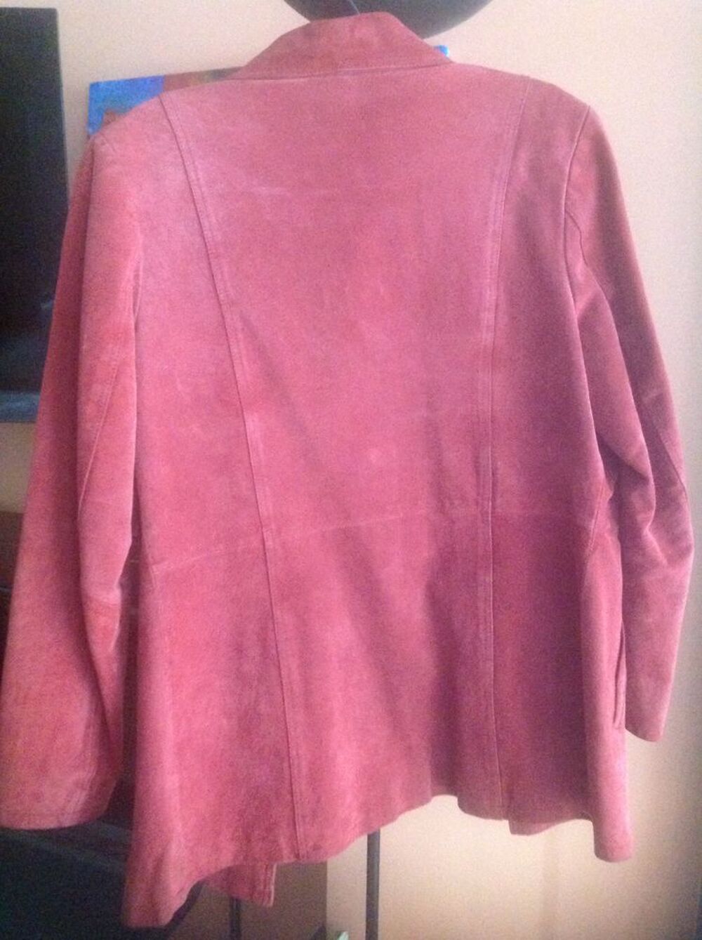 Veste longue cro&ucirc;te de porc rouge Vêtements