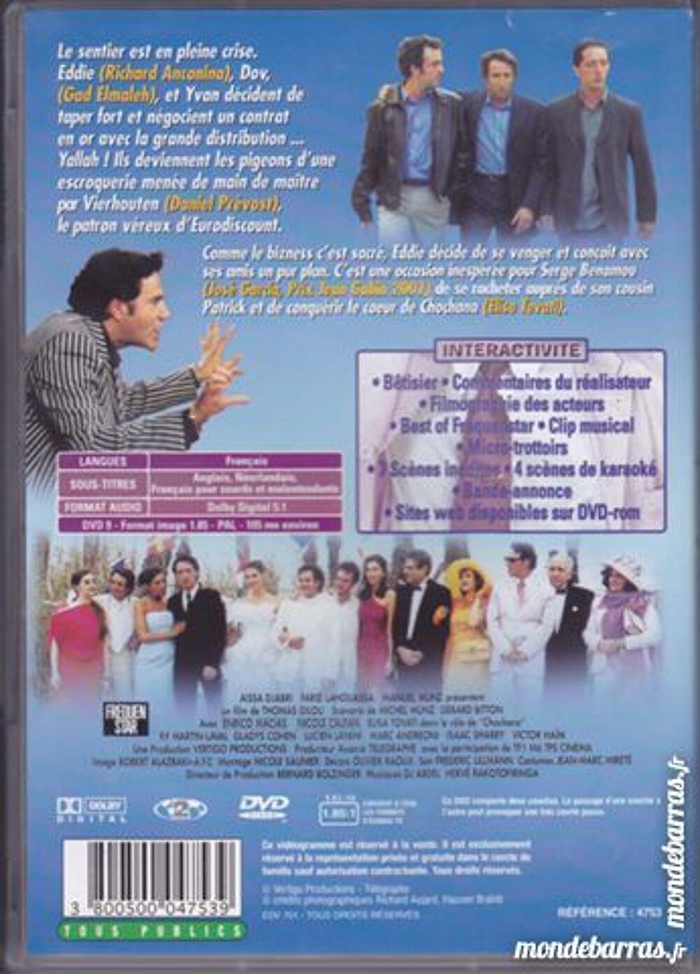 La verite si je mens 2 _ original DVD et blu-ray