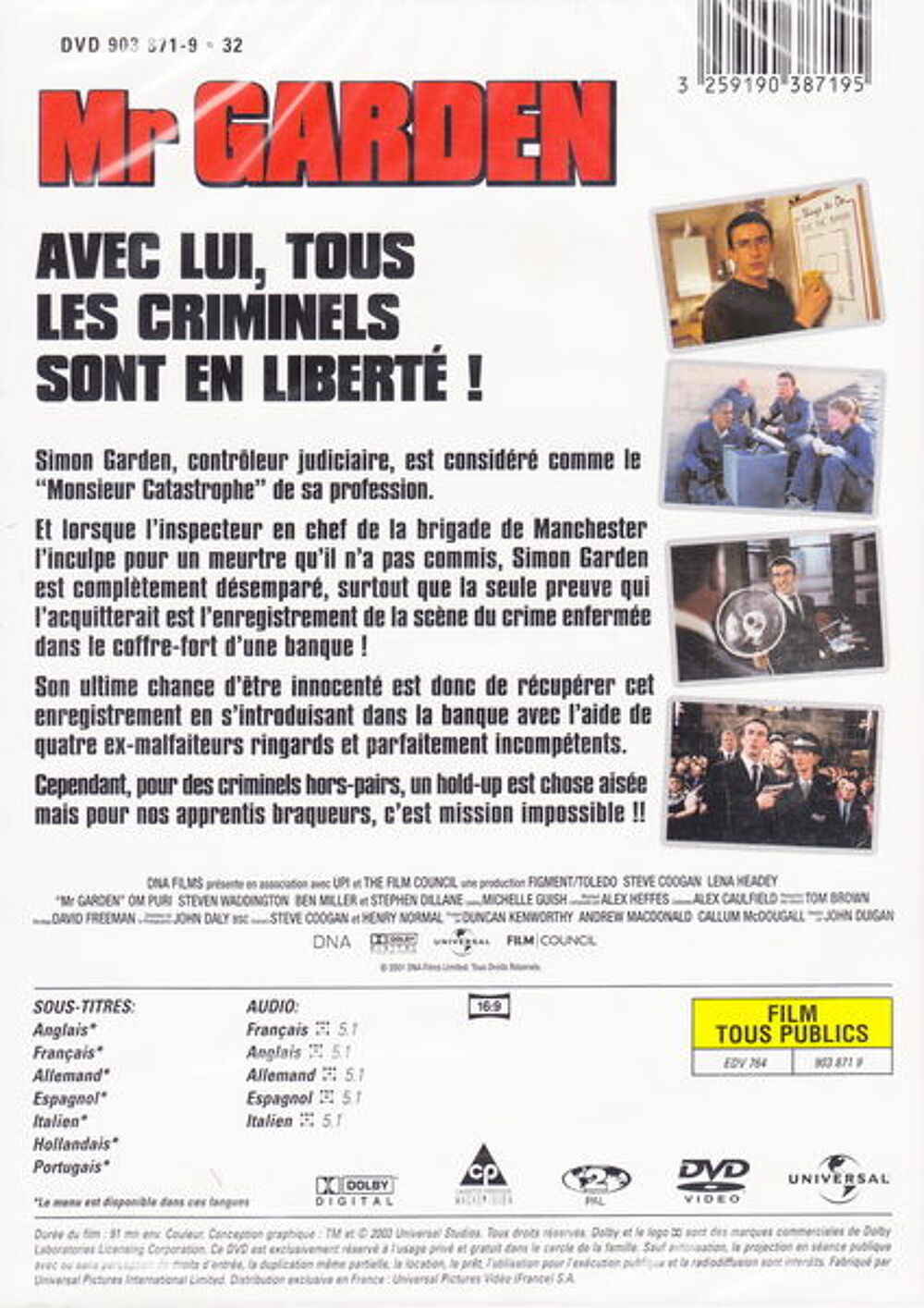 DVD Mr Garden NEUF sous blister
DVD et blu-ray