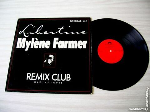 MAXI 45 TOURS MYLENE FARMER Libertine Remix Club 55 Nantes (44)