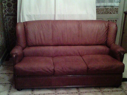 Canapé + 2 fauteuils cuir marron clair 0 Trémont-sur-Saulx (55)