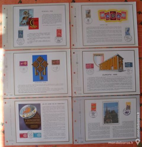 17 Feuillets Philatliques CEF thme EUROPA 50 Montreuil (93)