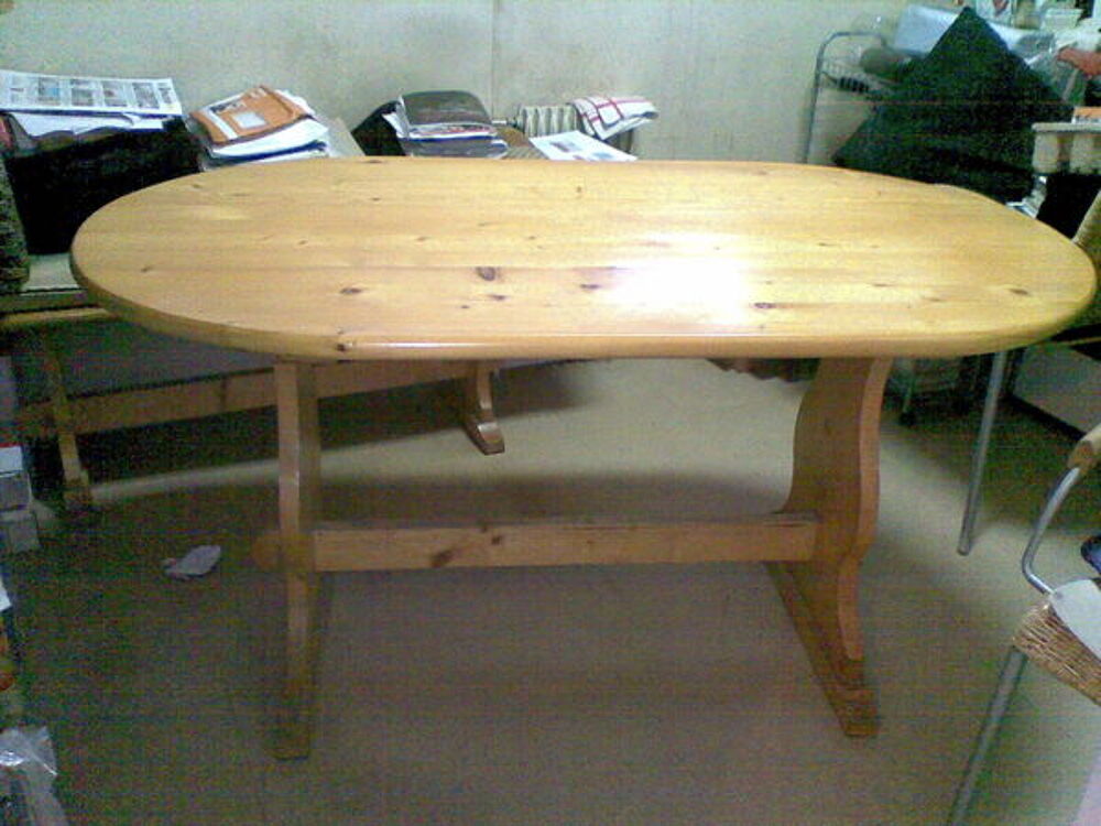 Tr&egrave;s Belle Table Rustique En Bois Massif Meubles