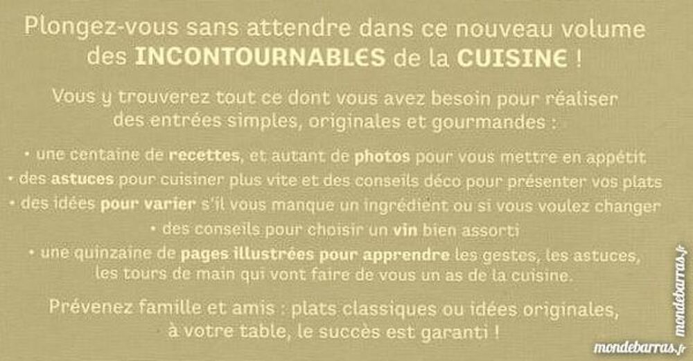 Entr&eacute;es gourmandes - CUISINE Livres et BD