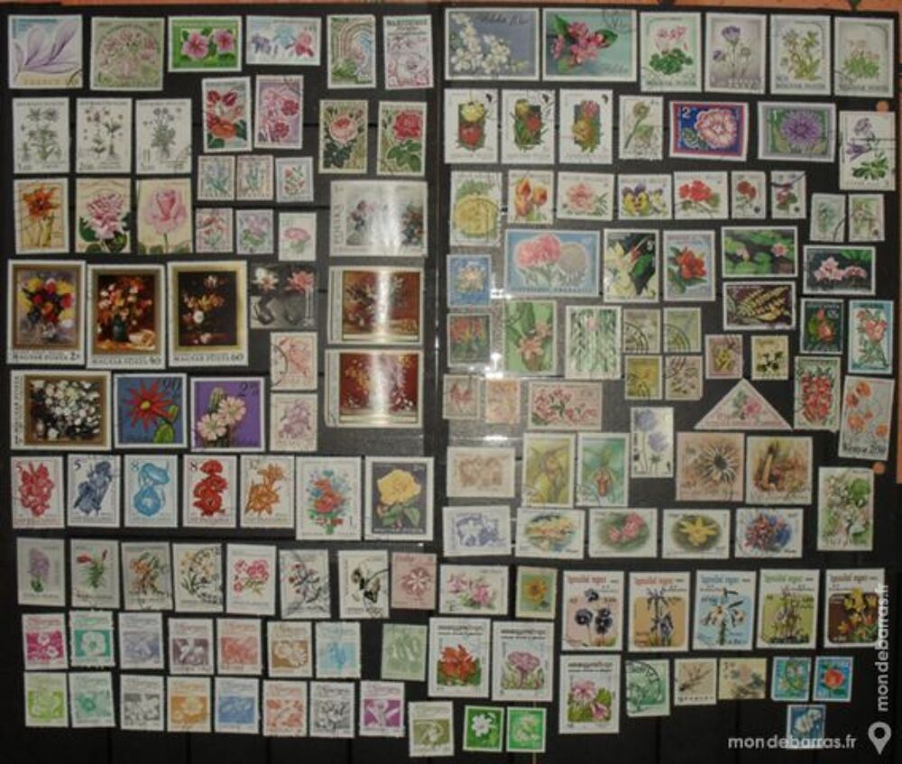 142 timbres sur le th&egrave;me des Fleurs 