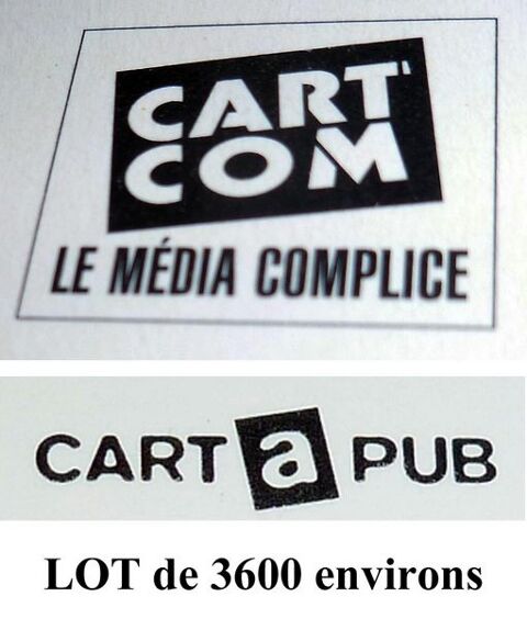 Lot de 3600 cartes CART' COM et CART A PUB 36 Clamart (92)