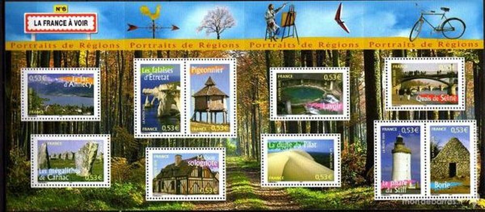 Feuillet N&deg; 89 -- Portraits de r&eacute;gions. 