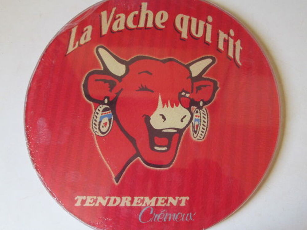 DESSOUS DE PLAT ROND EN VERRE LA VACHE QUI RIT Cuisine