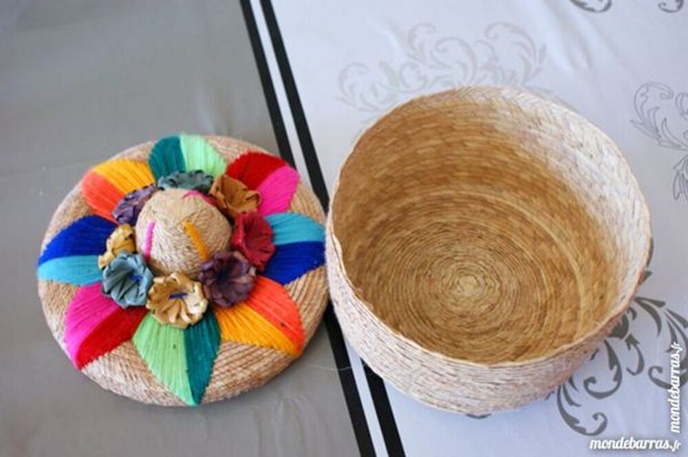 Panier en osier souple &amp; tissus Maroquinerie