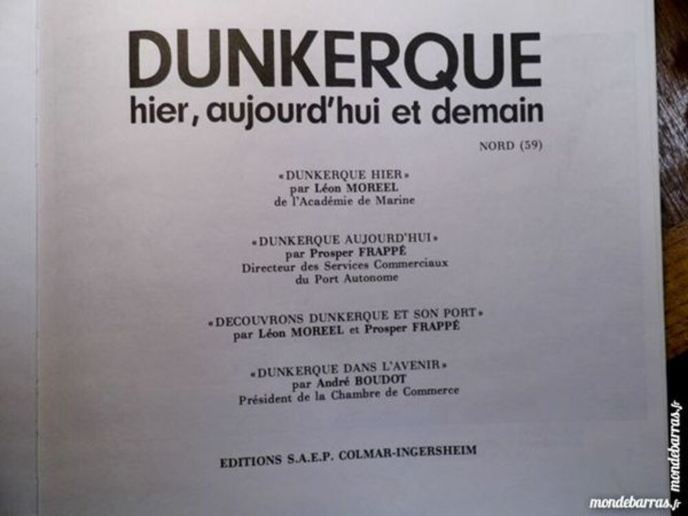 Livre DUNKERQUE PORT INDUSTRIE MOREEL Livres et BD