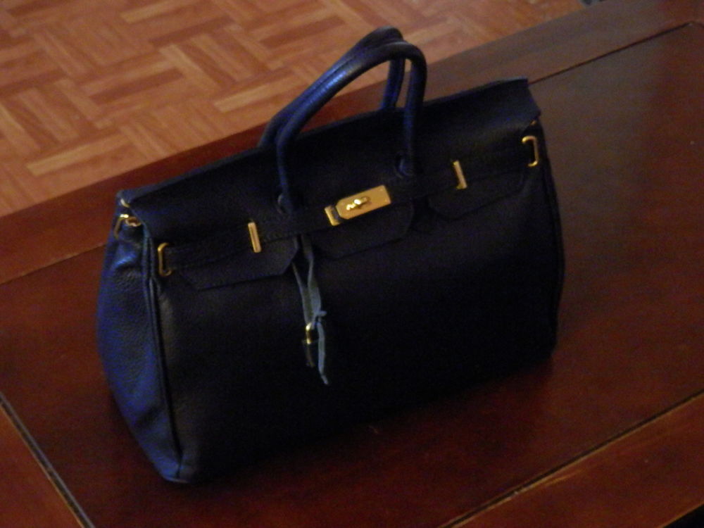 Sac &agrave; main en Cuir Guenuine Leather Maroquinerie