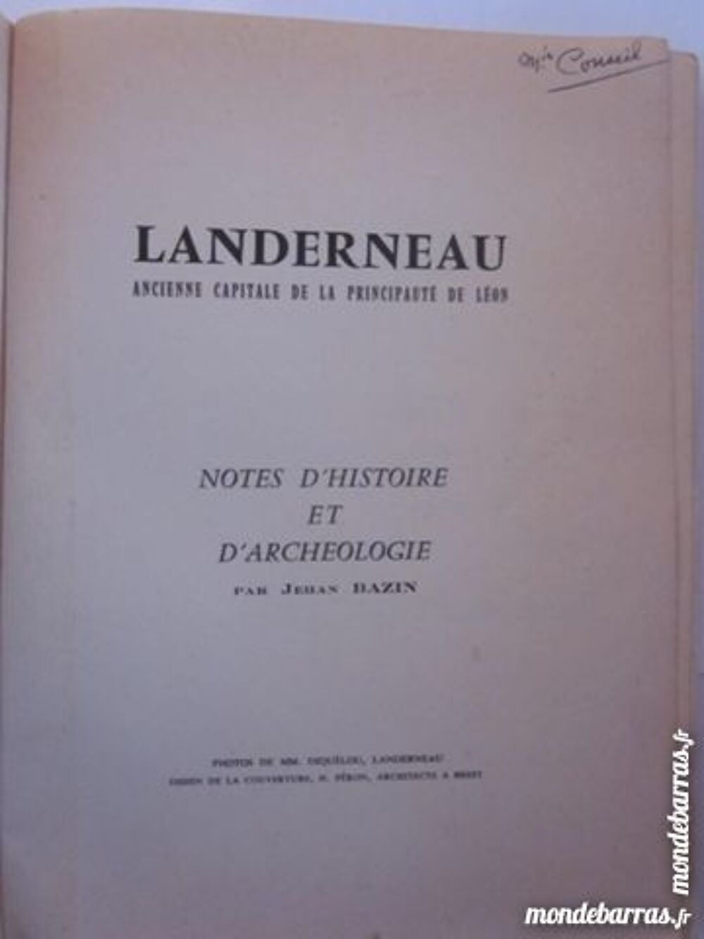 LANDERNEAU ANCIENNE CAPITALE DE LA PRINCIPAUTE DU Livres et BD