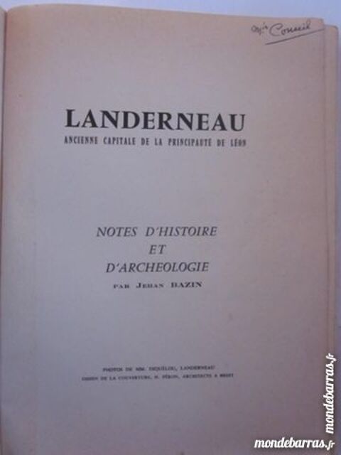 LANDERNEAU ANCIENNE CAPITALE DE LA PRINCIPAUTE DU 25 Brest (29)