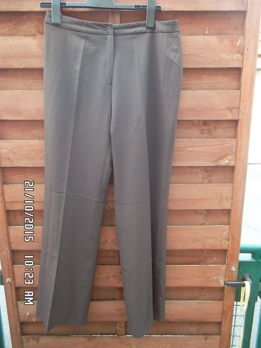 PANTALON MARRON KRITERE*JUSTE 3E*KIKI60230 Vêtements