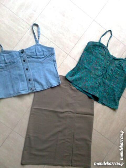 JUPE droite + 2 dos  nus  - 38  - zoe 3 Martigues (13)