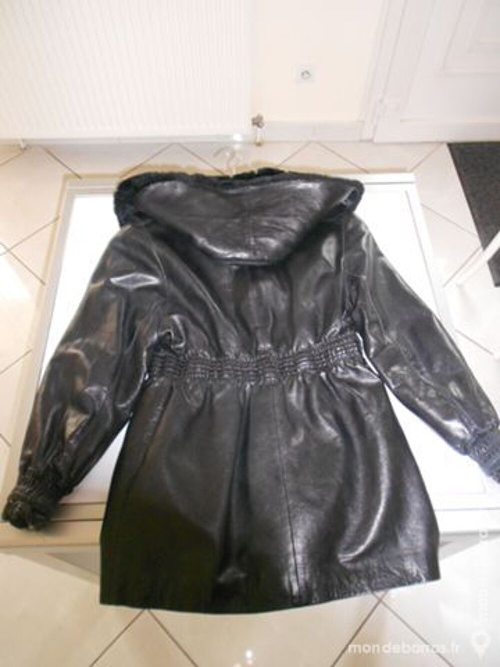 manteau 3/4 cuir et fourrure Vêtements