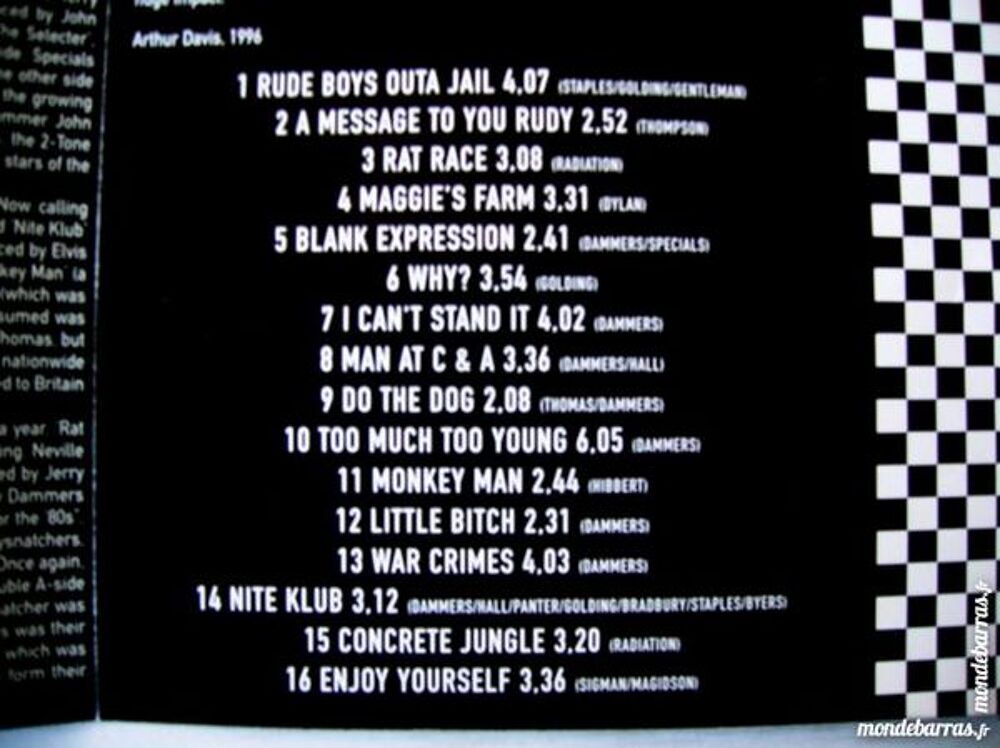CD THE SPECIALS Best Of CD et vinyles