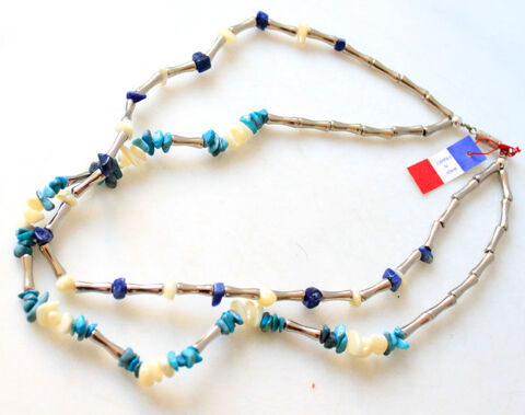 ANCIEN COLLIER VINTAGE en TURQUOISE LAPIS LAZULI 25 Nice (06)