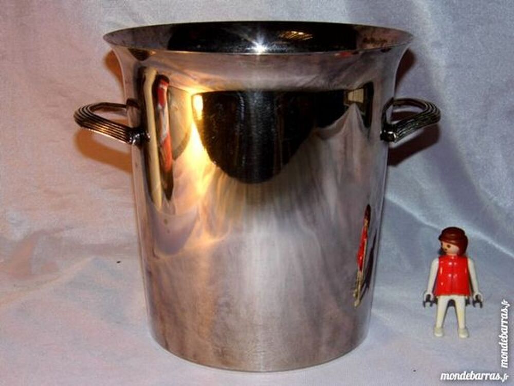 Seau &agrave; champagne m&eacute;tal argent&eacute; vintage antiquit&eacute; Electroménager