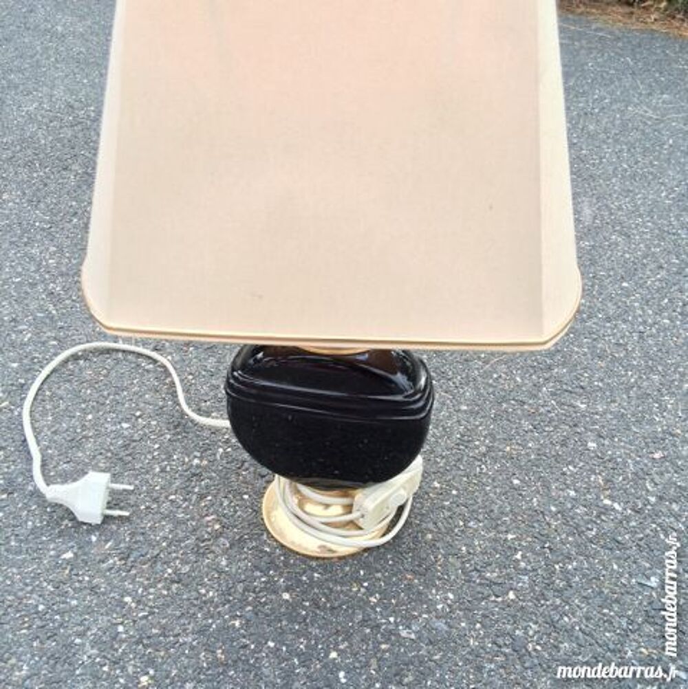 lampe chevet noire et or Décoration