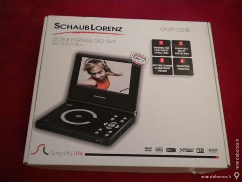 LECTEUR PORTABLE DVD DIVX " Shaub Lorenz " DVD et blu-ray