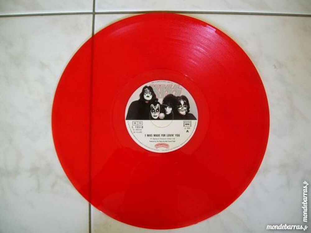 MAXI 45 TOURS KISS I was made for loving you ROUGE CD et vinyles