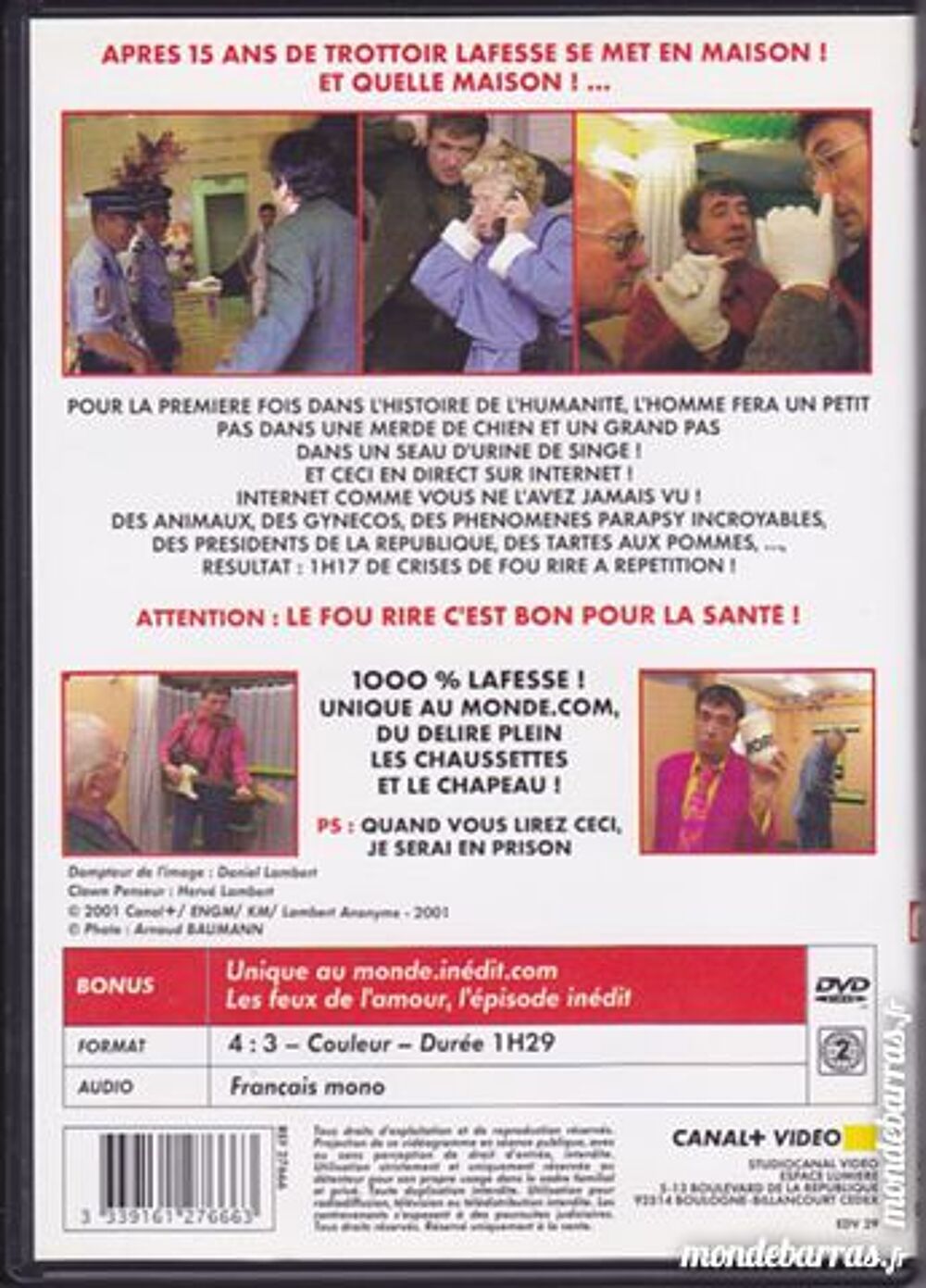 Lafesse DVD Unique au monde .com DVD et blu-ray