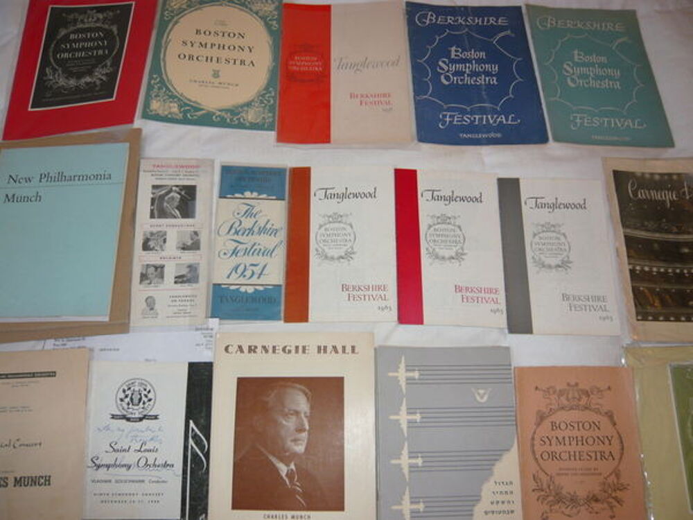Charles Munch Programmes de Concerts 