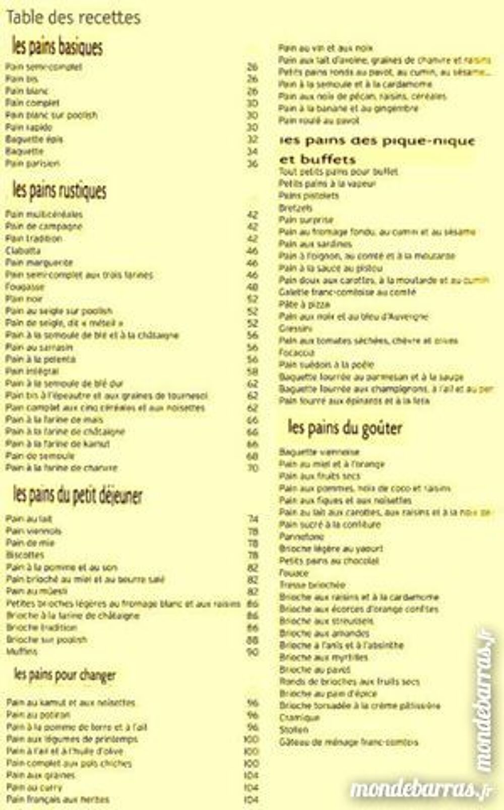 Le comptoir du pain - cuisine Livres et BD