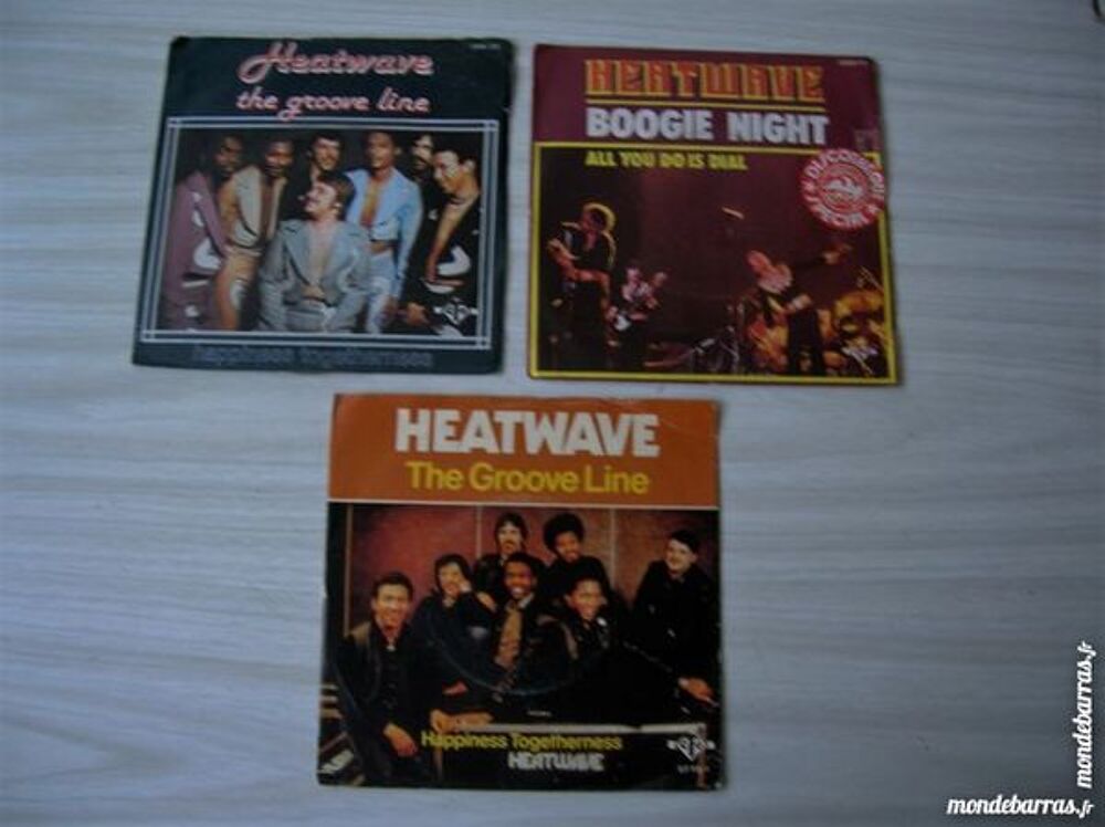 45 TOURS HEATWAVE - Lot de TROIS 45 Tours FUNK CD et vinyles