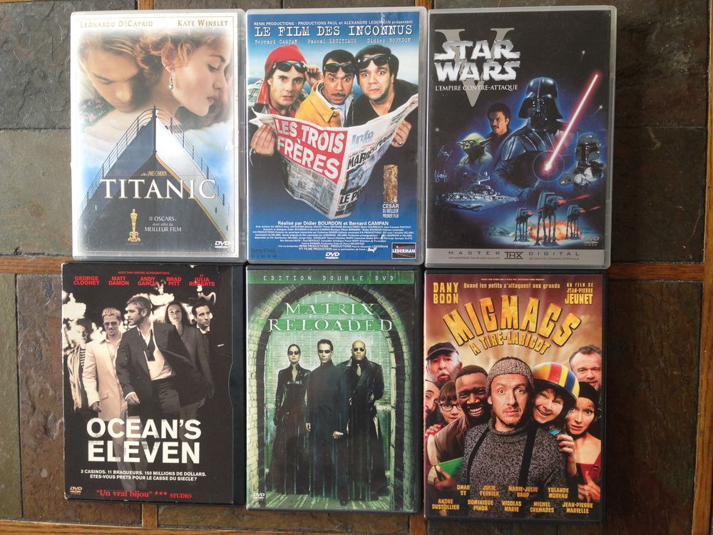 lot de 6 DVD populaires DVD et blu-ray