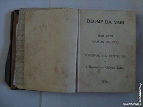 livre �crit en breton  DEOMP DA VARI 1914 15 Brest (29)