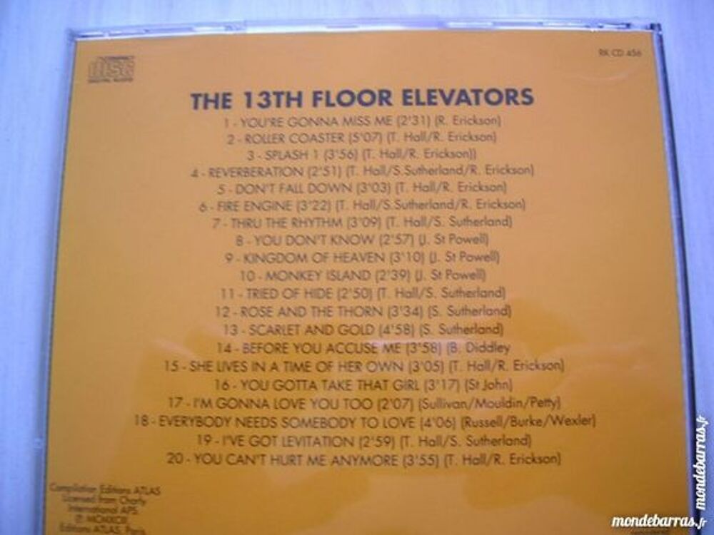 CD THE 13TH FLOOR ELEVATORS You're gonna miss me CD et vinyles