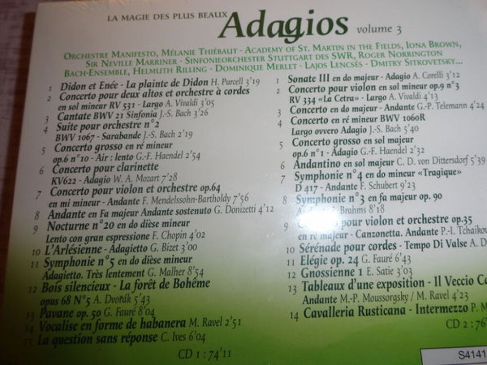2 CD musique classique CD et vinyles