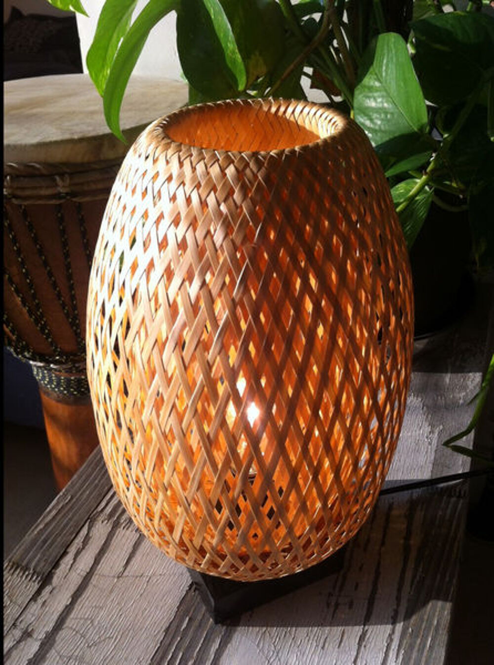 Lampe En Bambou &Eacute;co Design. TAMISE LIGHT 33 cm Dcoration