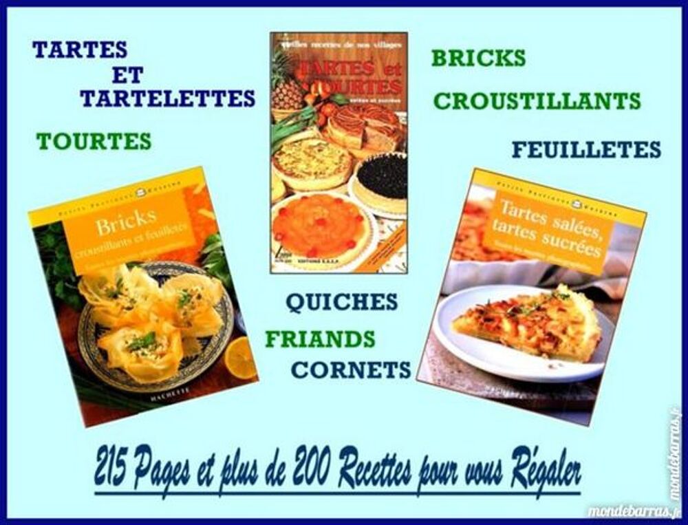 TARTES, TOURTES ET CROUSTILLANTS / prixportcompris Livres et BD