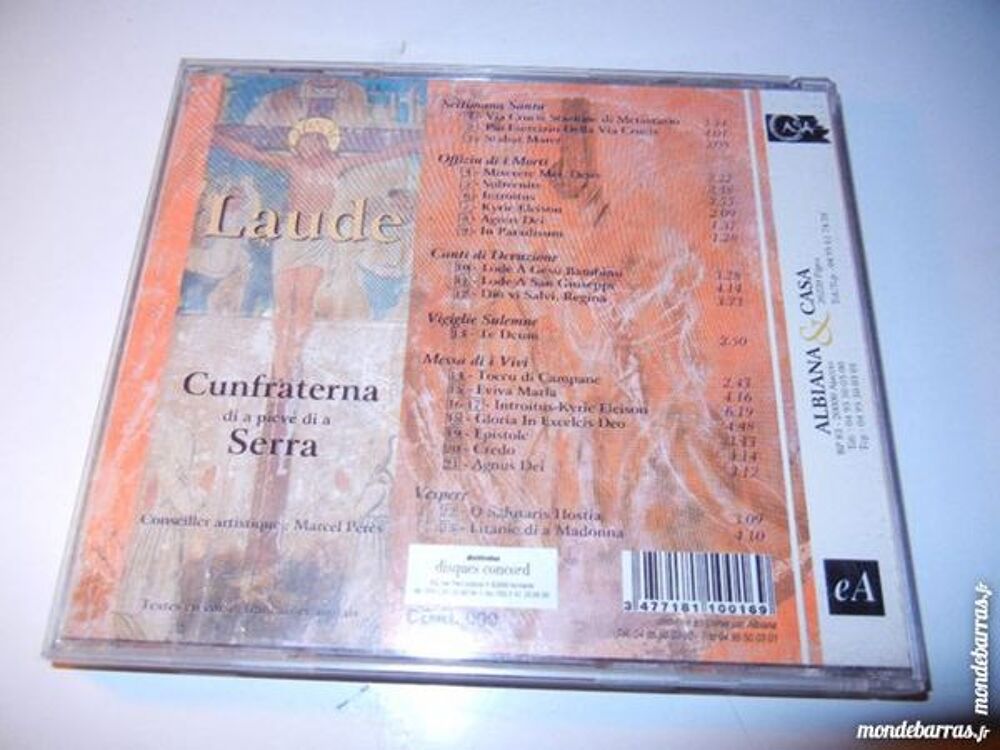 Laude cunfraterna CD et vinyles