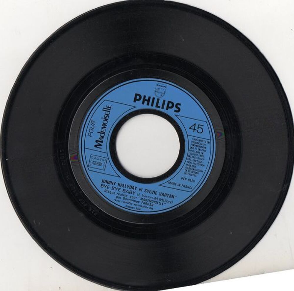 Disque 45 T J.Hallyday 'rare' CD et vinyles