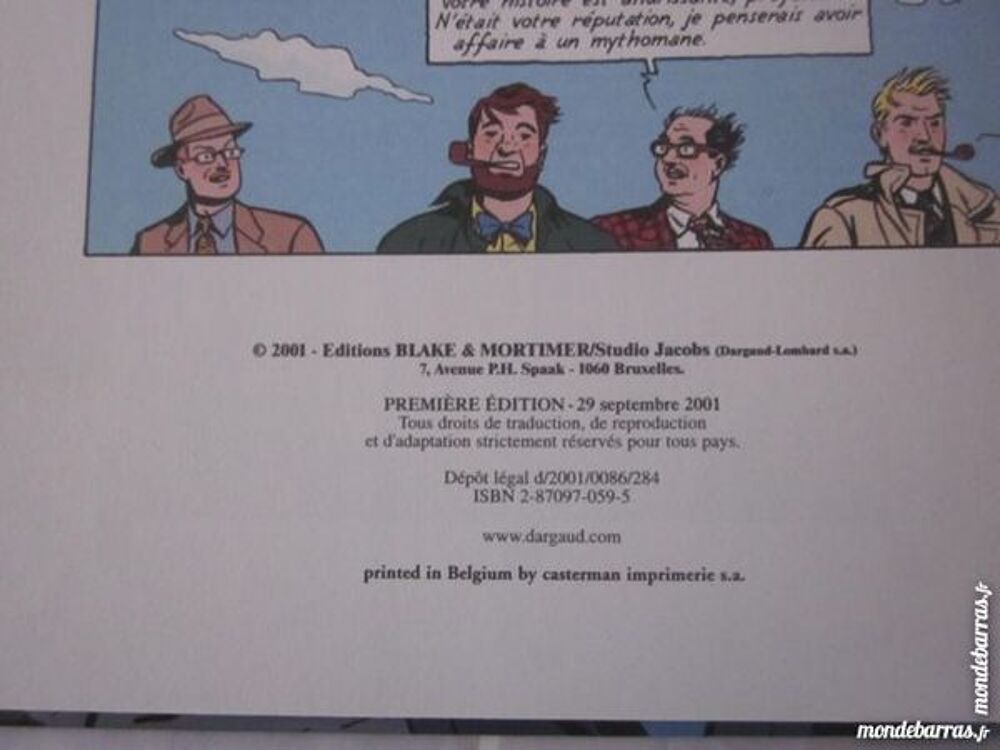 BD E.O. BLAKE ET MORTIMER 15 L'ETRANGE RENDEZ VOUS Livres et BD