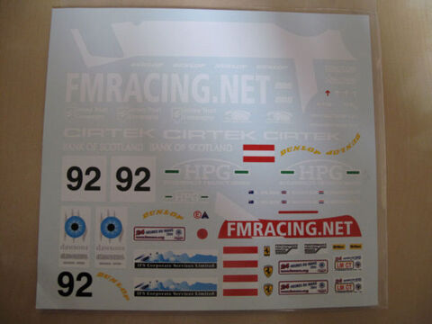 Ferrari 360 Modena Cirtek n°92 LM 2004 decals 1/18 20 Toulouse (31)