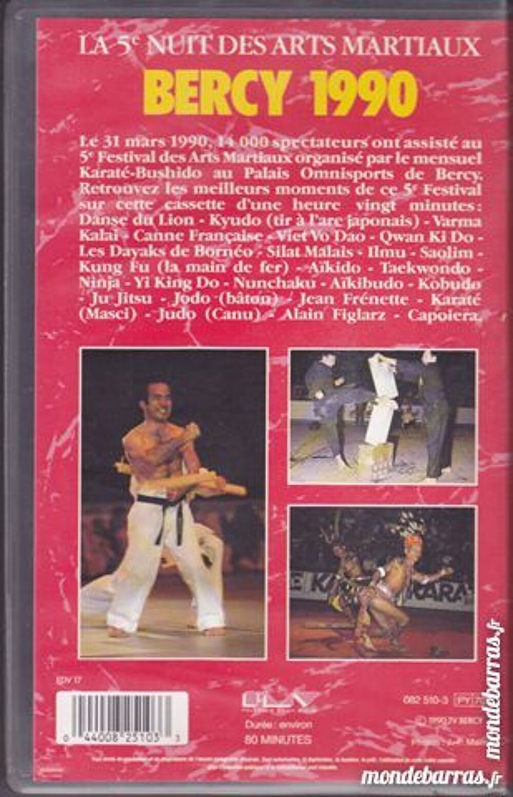 la 5 &egrave;me nuit des arts martiaux: bercy 1990 Tv Ber DVD et blu-ray