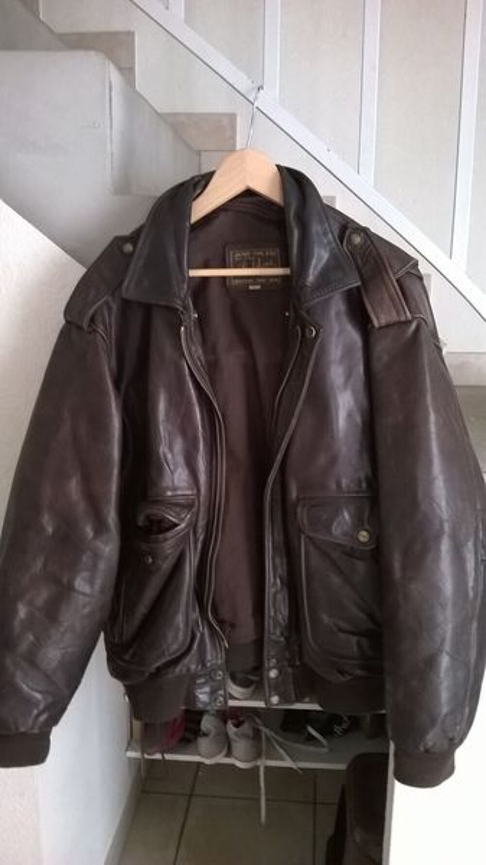Blouson aviateur en cuir redskin Vêtements