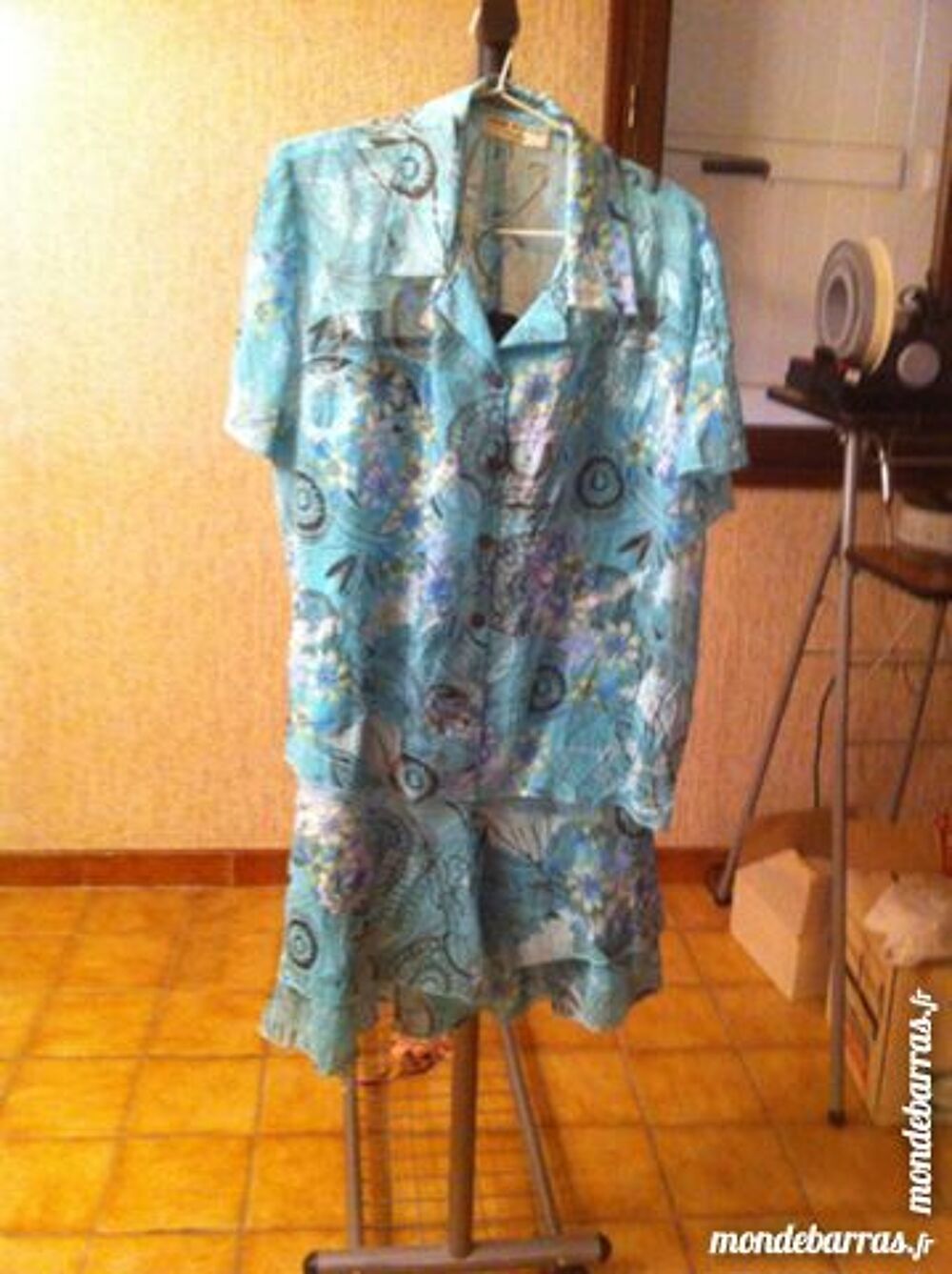 Ensemble en voile vert -- bleu taille 42 (geo20) Vêtements