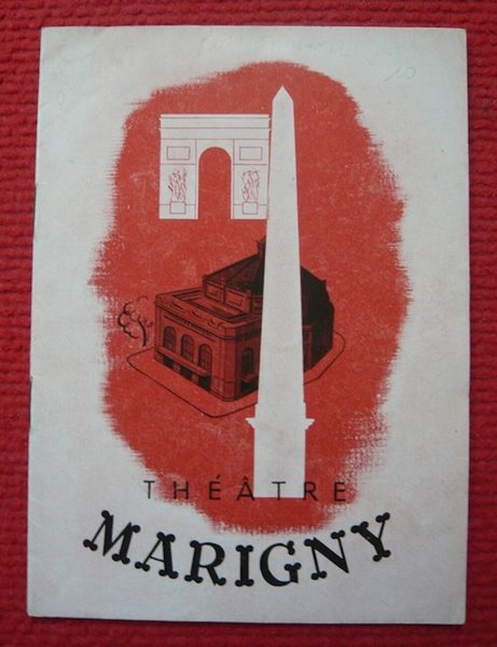 Programme du Th&eacute;&acirc;tre Marigny 1941 - Passionn&eacute;ment Livres et BD