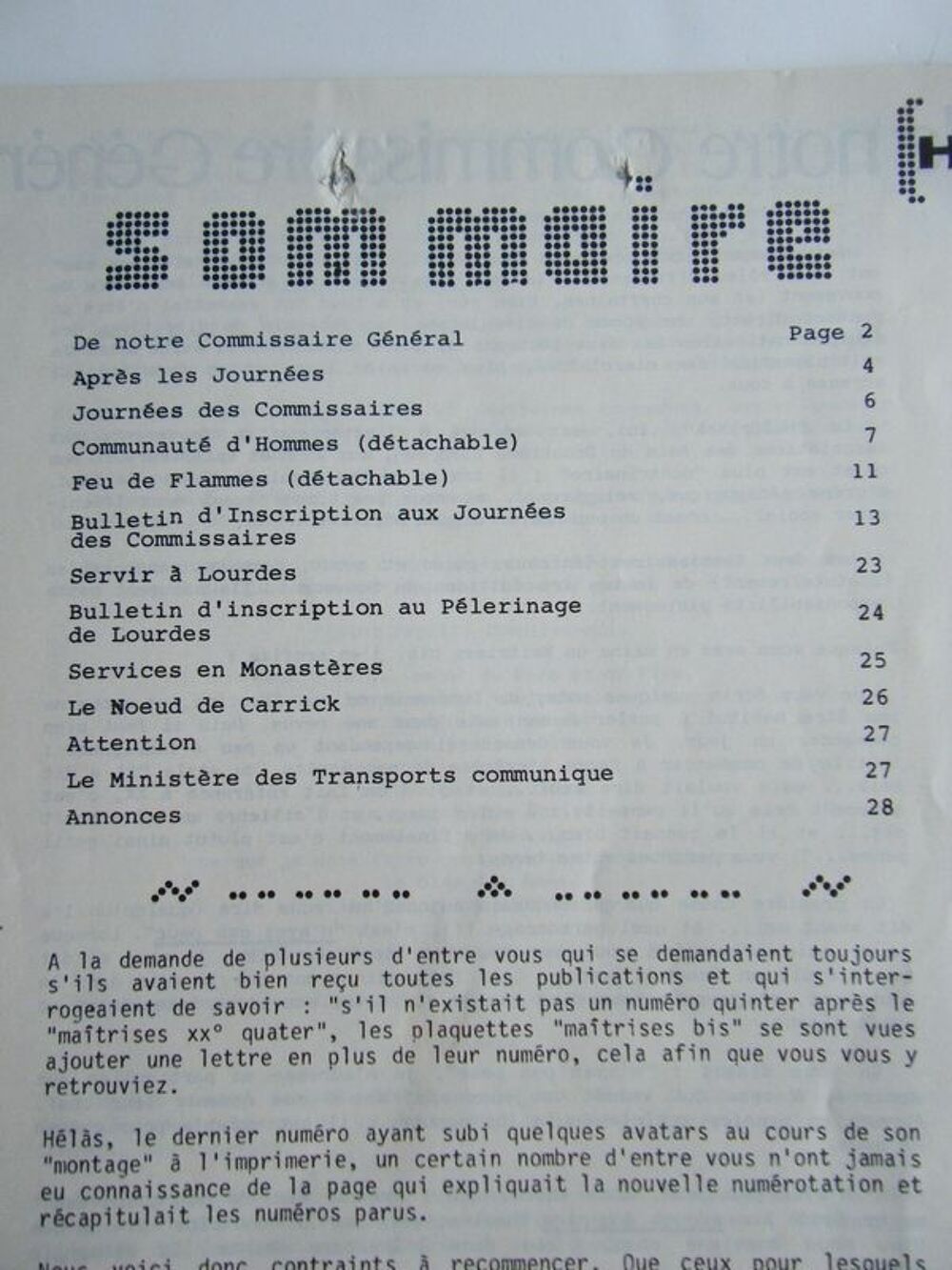 REVUE MAITRISES N&deg;60ter SCOUTS D'EUROPE ann&eacute;e 1983 