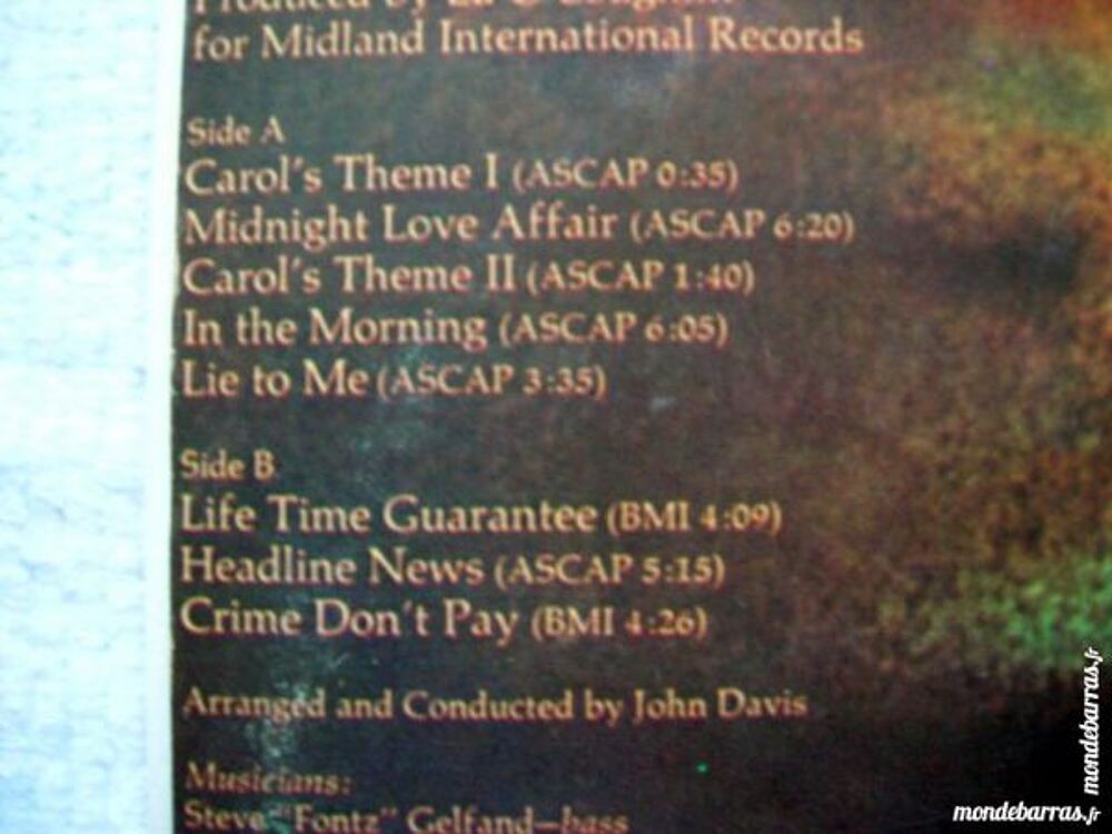 33 TOURS CAROL DOUGLAS Midnight Love Affair CD et vinyles